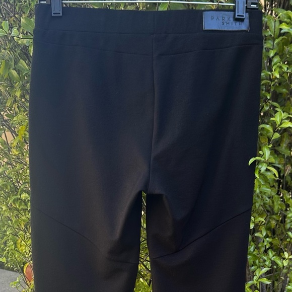 Parker Smith Black Pull On Slim Fit Pants Silver Zippers On Legs Size Small EUC! - Picture 4 of 7